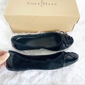COLE HAAN NIKE AIR Black Ballet Flats 8 Suede